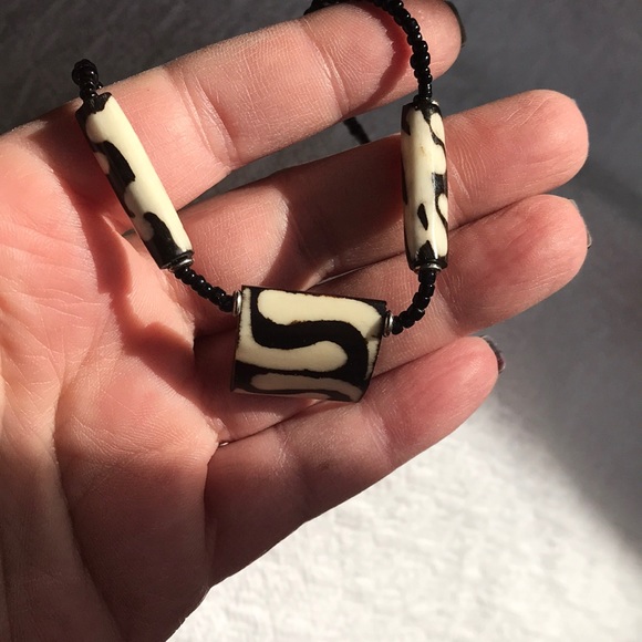 BoHo Handmade onyx bead and unknown stone. - Picture 2 of 6